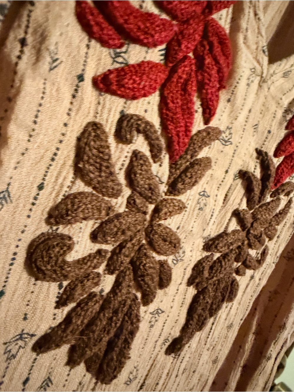 Kut From The Kloth Women’s Large Boho Embroidered Peasant Blouse Peach 3/4 - Picture 7 of 11